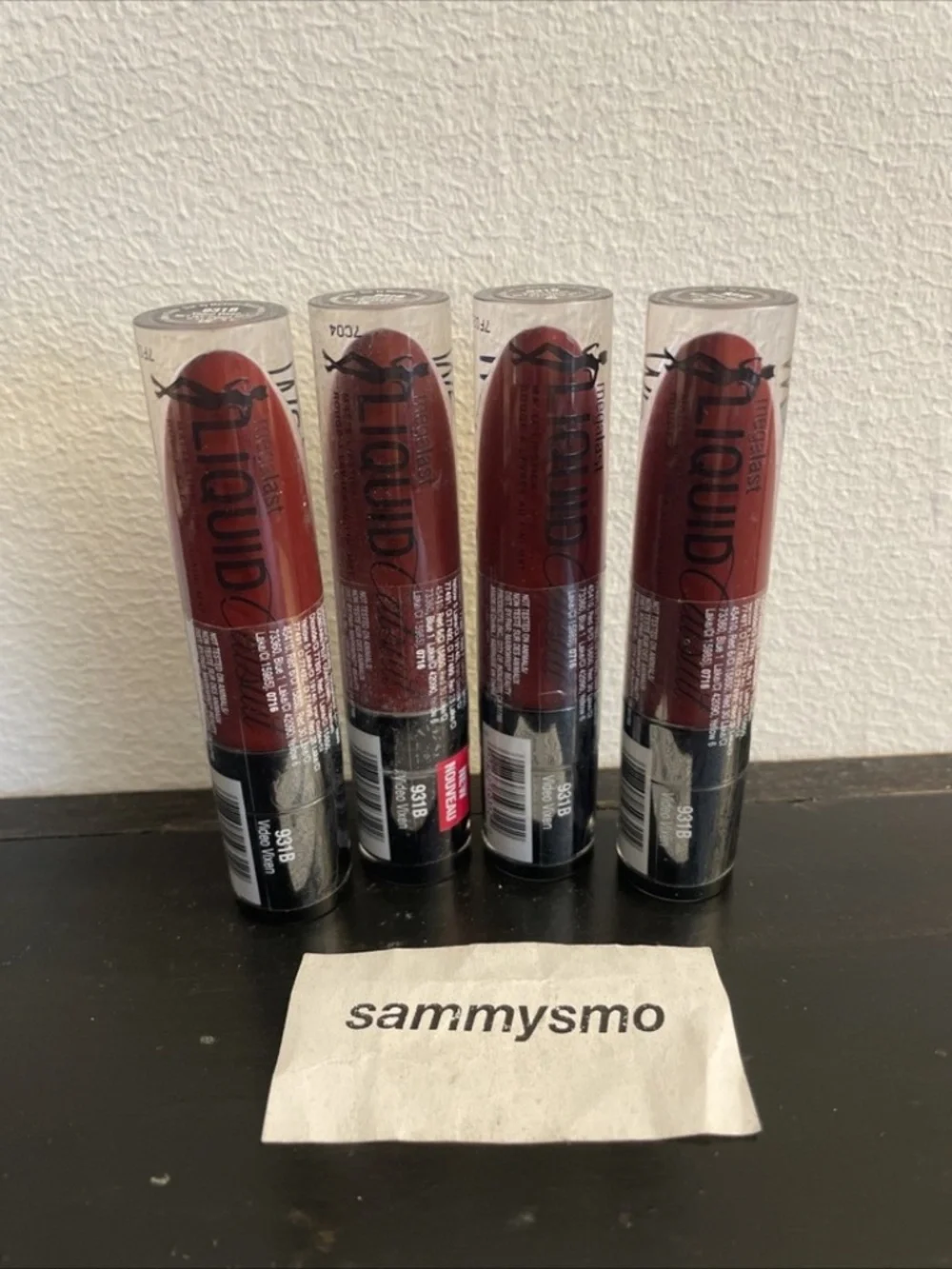 Wet n Wild Megalast Liquid Catsuit 931B Video Vixen Lipstick x4